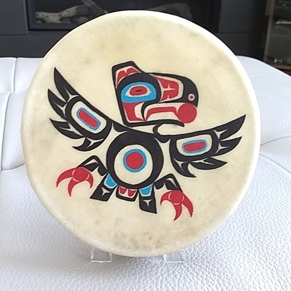 Small Native Drum with Stand - Picture 2 of 5